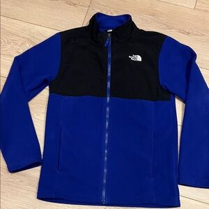 The North Face Indigo and Black Fleece Jacket